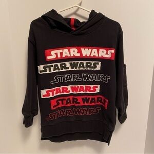Disney parks boys star wars logo mixed materials hoodie size XXS